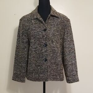 Vintage Sag Harbor Women's Tweed Blazer Jacket Academia Career Office Preppy 10P